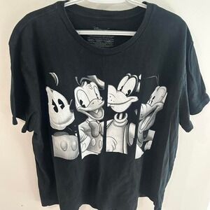 Disney black Mickey Goofy Pluto Donald Duck graphic tee Size XXL